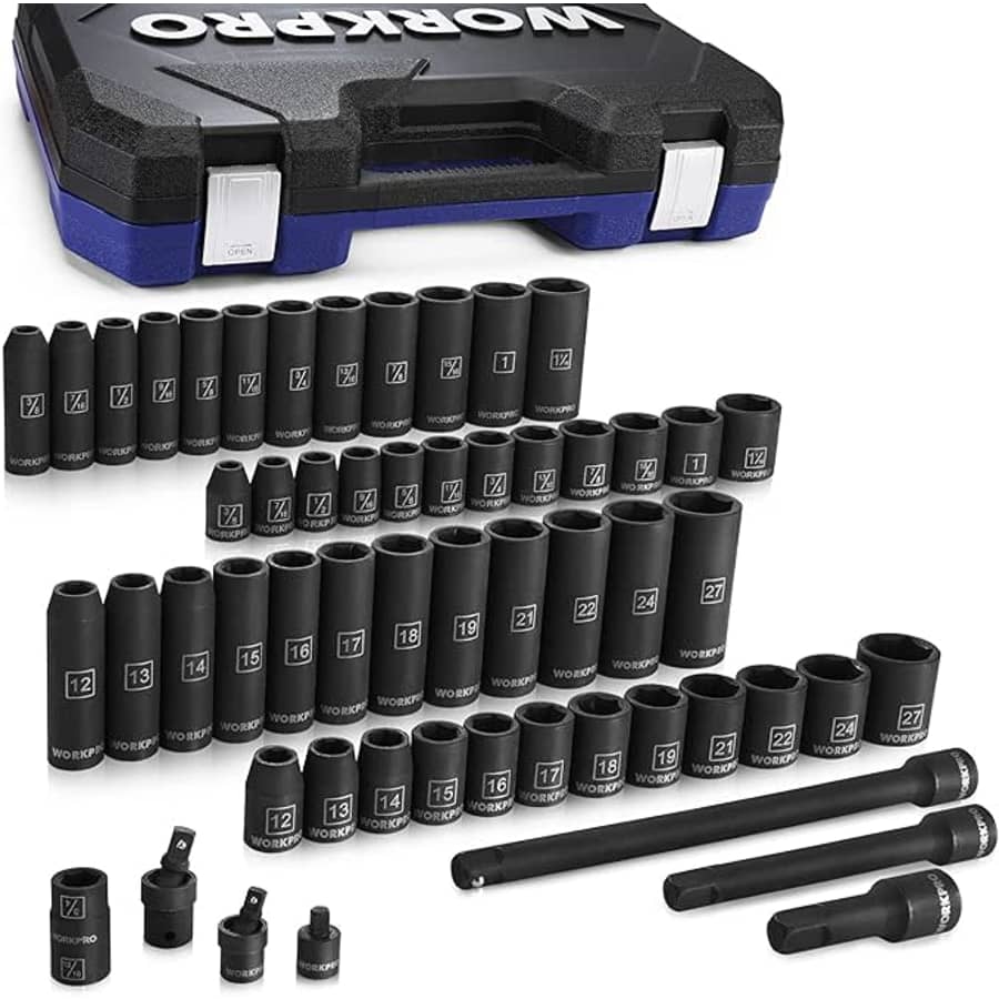WorkPro 0.5" Drive Impact Socket Set: $88 w/ Prime WorkPro 0.5" Drive Impact Socket Set: $88 w/ Prime