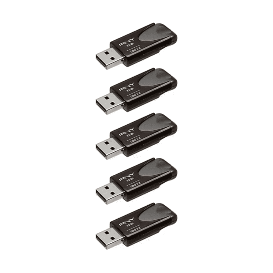 PNY Elite Turbo Attache 4 32GB USB 3.2 Flash Drive 5-Pack: $40 PNY Elite Turbo Attache 4 32GB USB 3.2 Flash Drive 5-Pack: $40