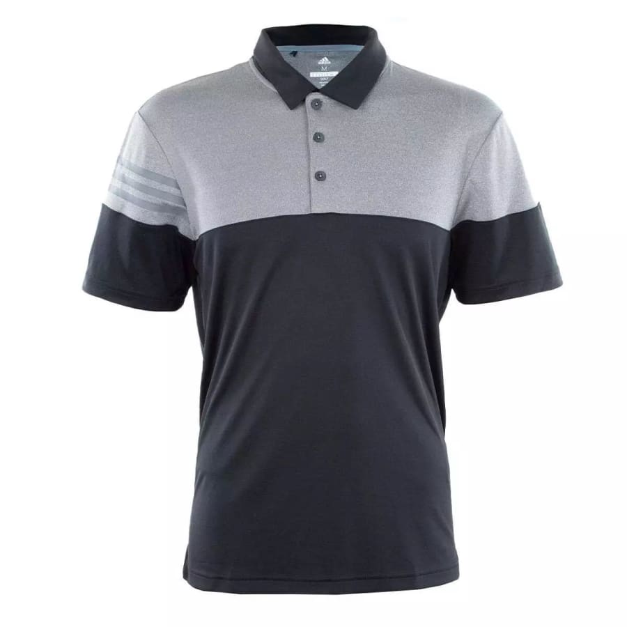 adidas Men's Heathered 3-Stripes Colorblocked Polo: $16.99