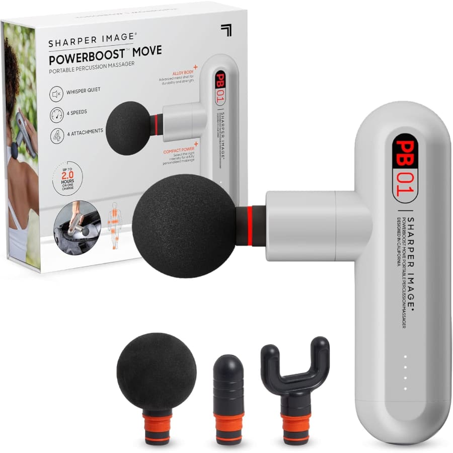 Sharper Image Powerboost Move Mini Percussion Massage Gun: $59 Sharper Image Powerboost Move Mini Percussion Massage Gun: $59