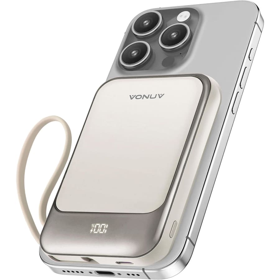 10,000mAh Wireless Portable Charger with 15W Fast Charging: $14.99