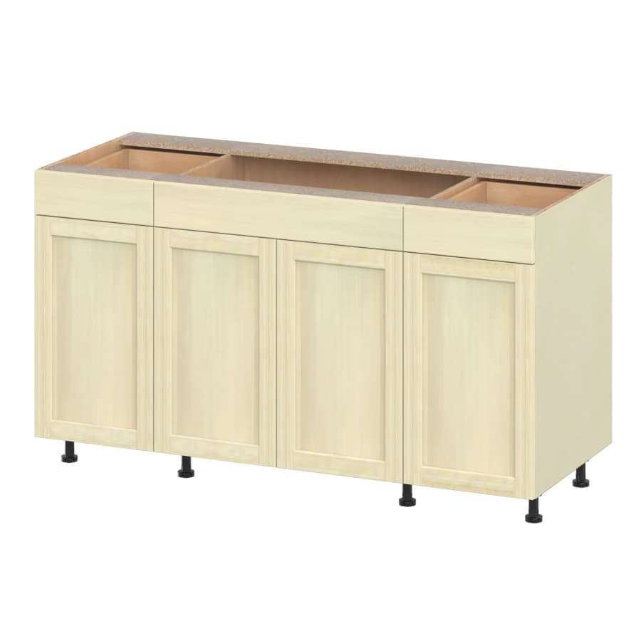 Project Source Omaha Unfinished 60" Ready-To-Assemble Sink Base: $85