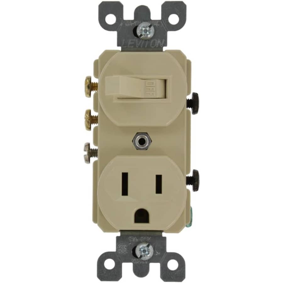 Leviton 3-Way Duplex Combo Switch/Receptacle: $9.78