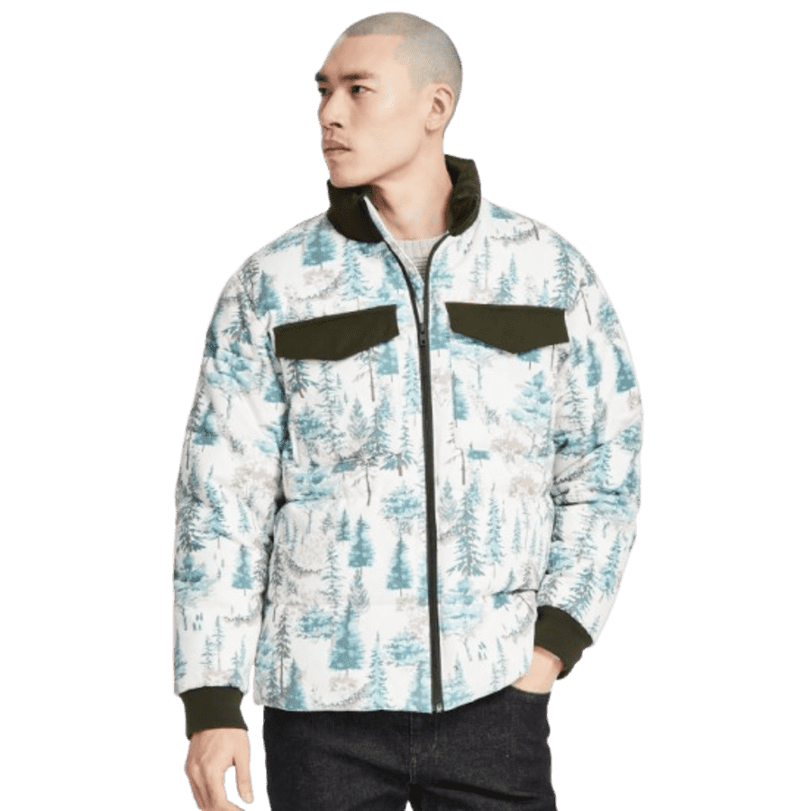 Sun + Stone Men's Wilderness Patterned Puffer Jacket: $23.96 Sun + Stone Men's Wilderness Patterned Puffer Jacket: $23.96