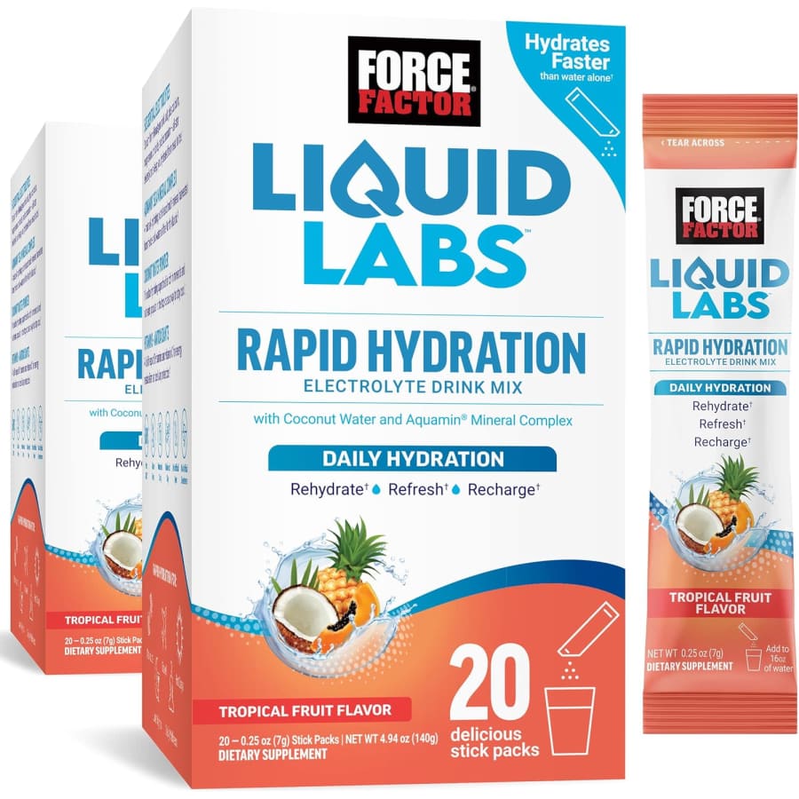 Force Factor Liquid Labs 20-Count Rapid Hydration Electrolyte Drink Mix 2-Pack: $11 via Sub & Save