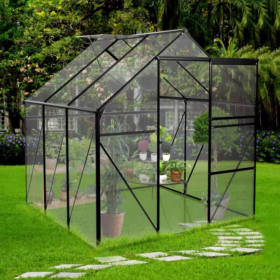 6X6-Foot Polycarbonate Walk-In Greenhouse: $270.77 6X6-Foot Polycarbonate Walk-In Greenhouse: $270.77