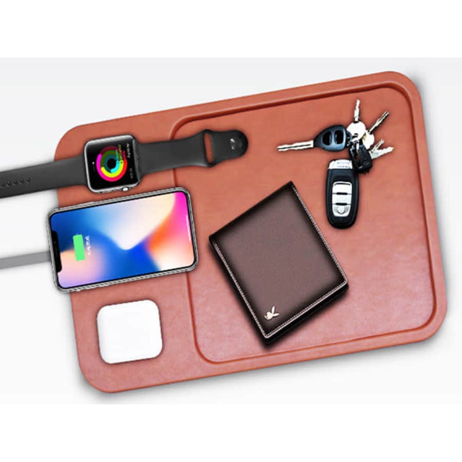 Catch-All Tray Pod with 3-in-1 Smart Wireless Charger: $50