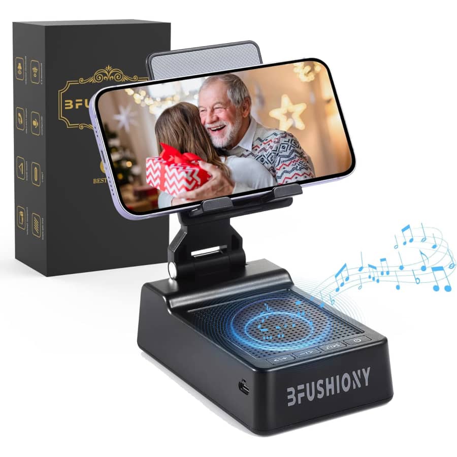 Cell Phone Stand with Wireless Bluetooth Speaker: $14.83