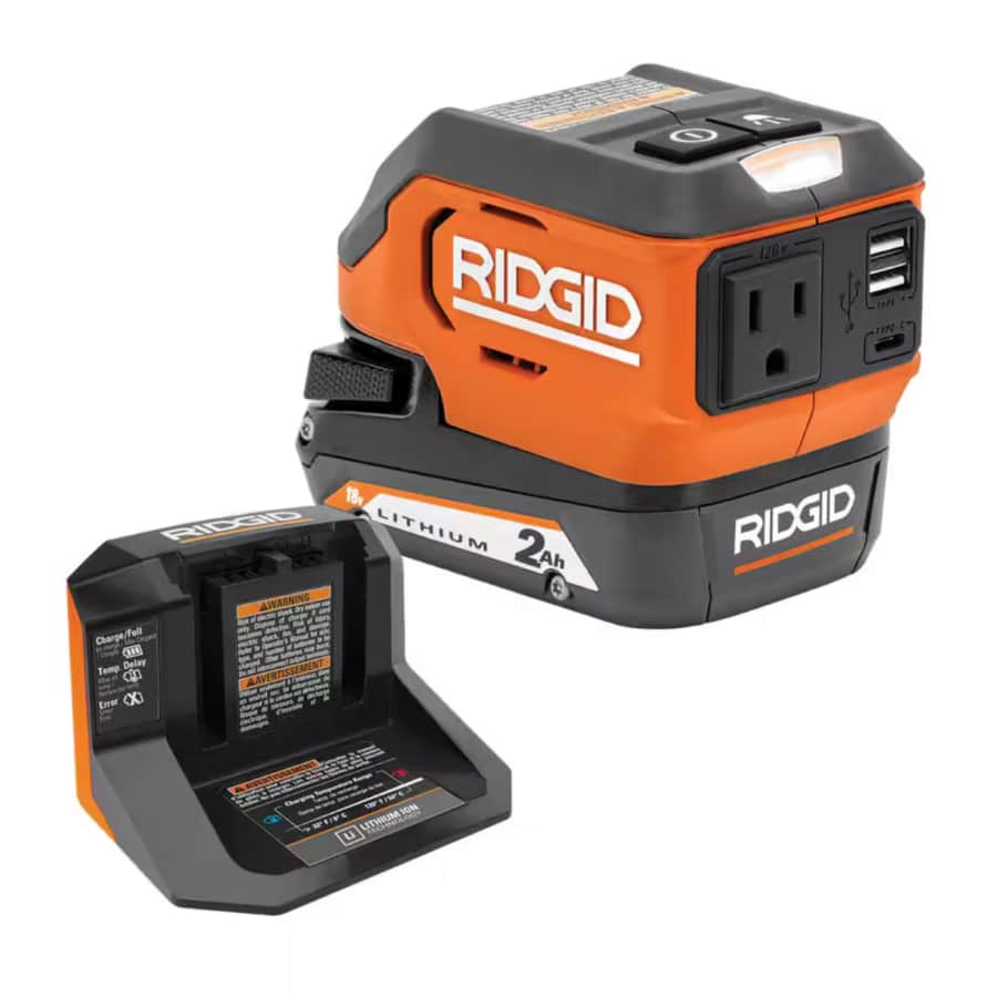 Ridgid 18V Cordless AC Inverter Kit: $89