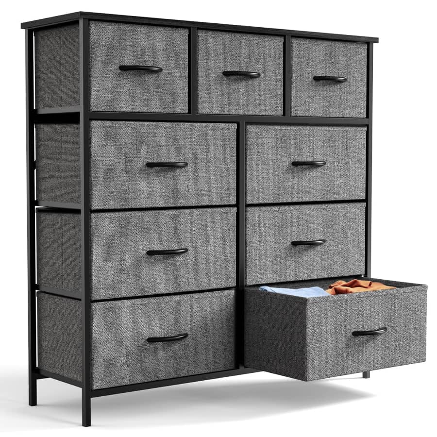 9-Drawer Fabric Dresser: $51