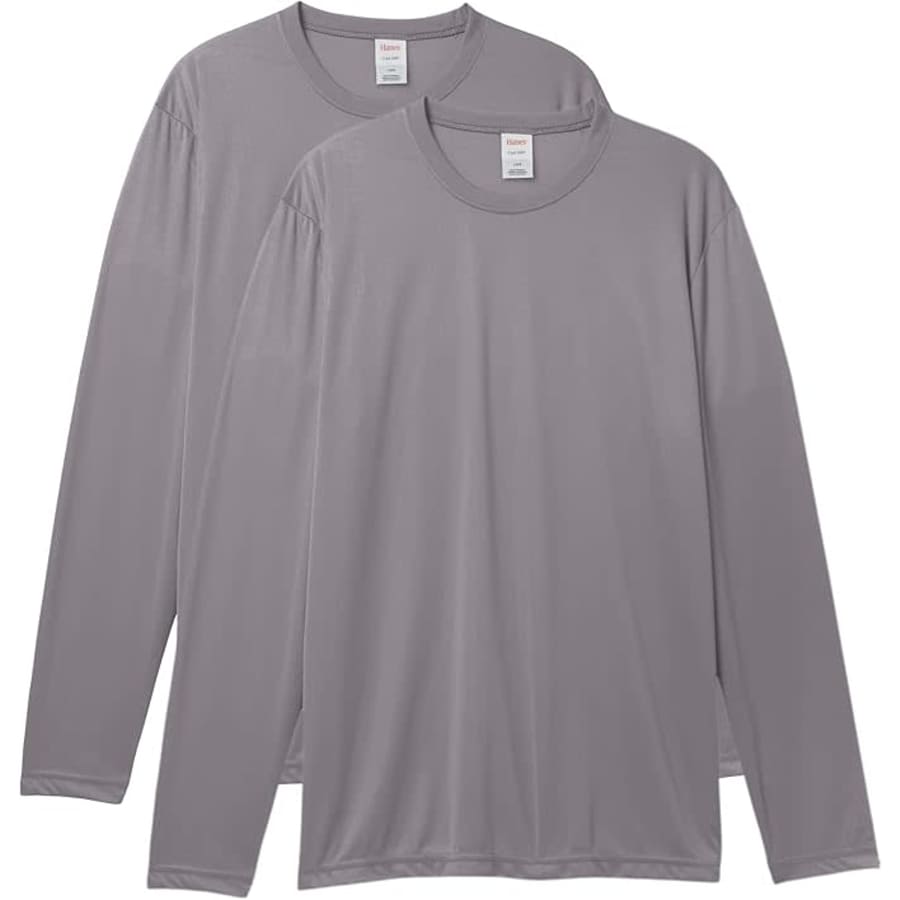 Hanes Men's Sport Performance Long Sleeve T-Shirt 2-Pack: $10 Hanes Men's Sport Performance Long Sleeve T-Shirt 2-Pack: $10