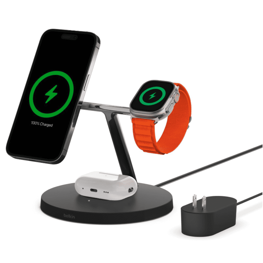 Belkin 2nd-Gen 3-in-1 MagSafe Wireless Charging Stand: $66