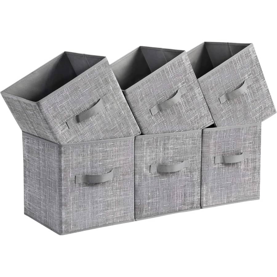 Songmics 11" Storage Cubes 6-Pack: $17.99