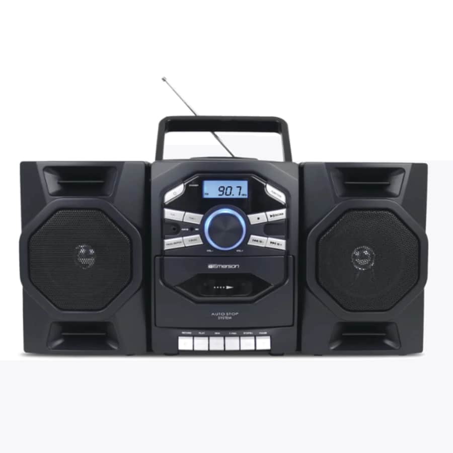 Emerson Portable CD & Cassette Stereo Boombox: $70