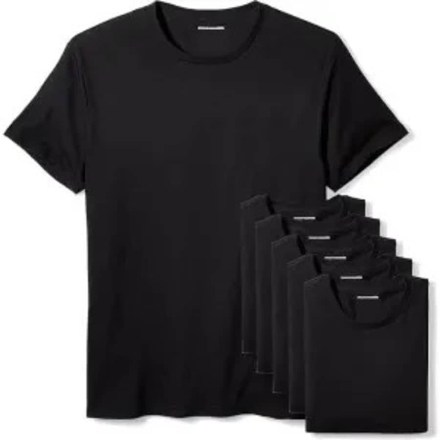 Amazon Essentials Men's Cotton Crew Neck T-Shirt 6-Pack: $17 w/ Subscribe & Save