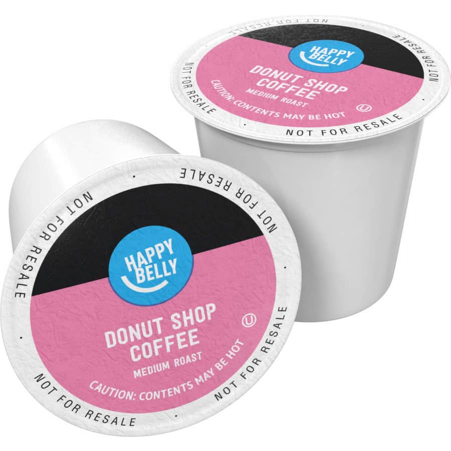 Happy Belly Donut Style Medium Roast Coffee Pods 100-Count: $23 via Sub & Save