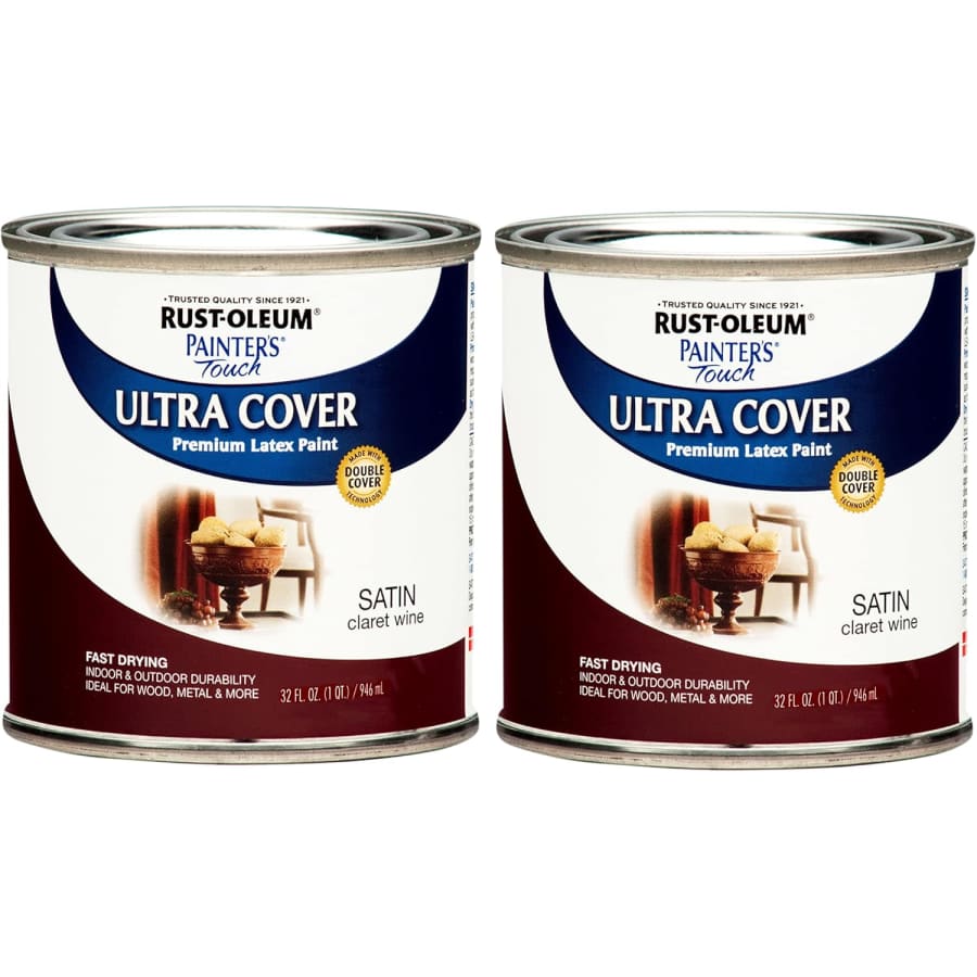 Rust-Oleum 1-Quart Painter's Touch Latex Paint 2-Pack: $16
