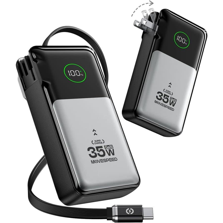 Move Speed 10,000mAh 3-in-1 Portable Charger: $30 Move Speed 10,000mAh 3-in-1 Portable Charger: $30