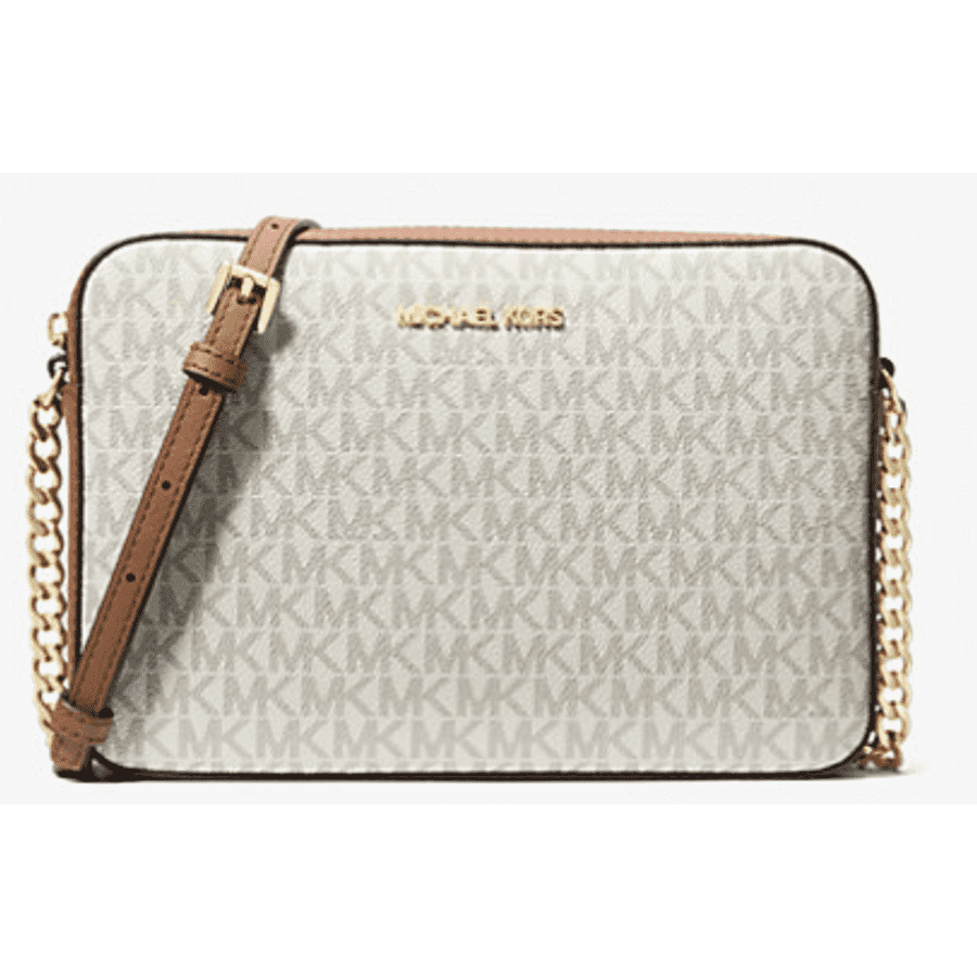 Michael Kors Jet Set Large Logo Crossbody Bag: $43