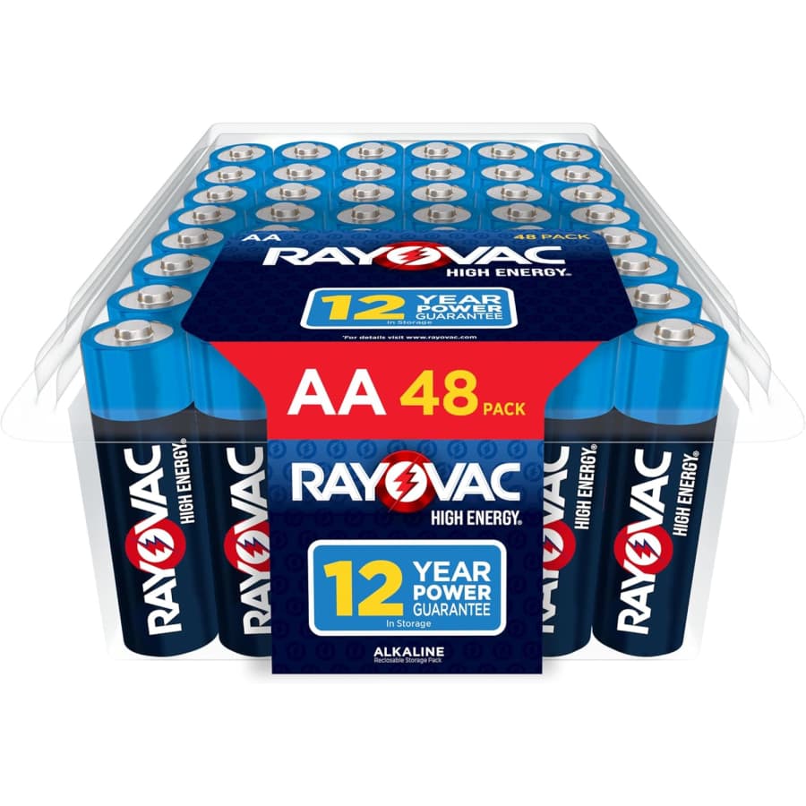Rayovac High Energy AA Batteries 48-Pack: $12 via Sub. & Save