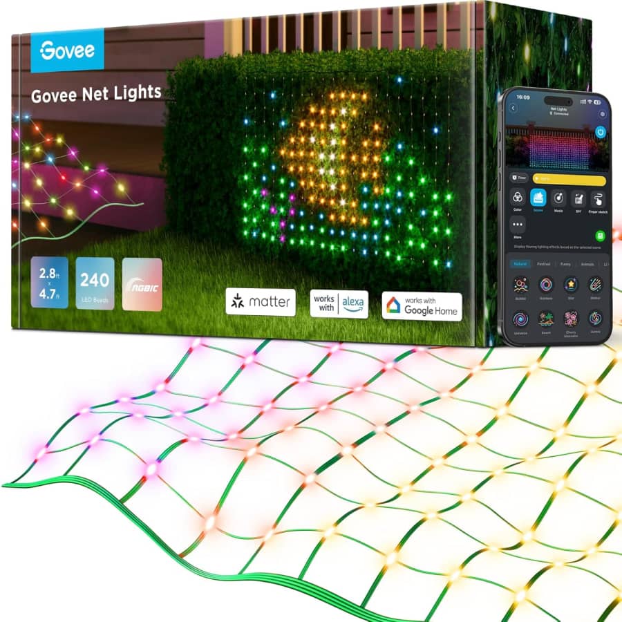 Govee 2.8x4.7-Foot RGBIC Smart Net Lights: $70 in-cart Govee 2.8x4.7-Foot RGBIC Smart Net Lights: $70 in-cart