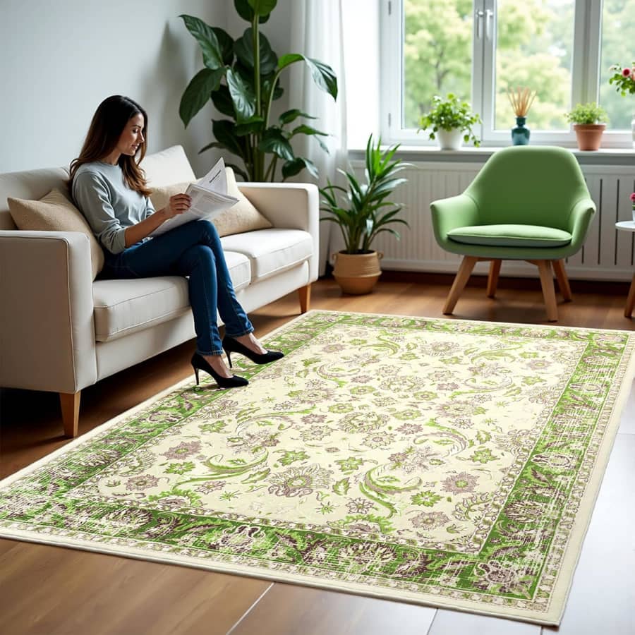Zentavio 5x7 Washable Area Rug: $18 Zentavio 5x7 Washable Area Rug: $18