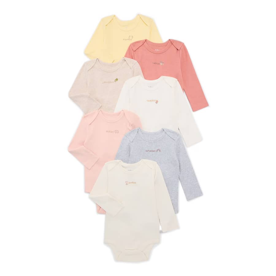 Bliss by Garanimals Baby Boys or Girls Days of the Week Bodysuits Set: $10 Bliss by Garanimals Baby Boys or Girls Days of the Week Bodysuits Set: $10