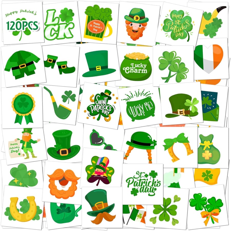 St Patrick's Day Tattoos 120-Count: $4 St Patrick's Day Tattoos 120-Count: $4