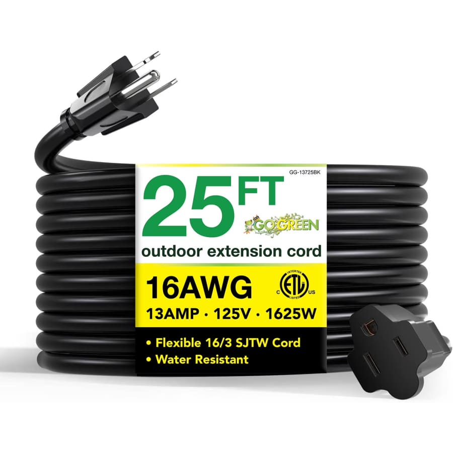 GoGreen Power 16/3 25-Foot Heavy Duty Extension Cord: $8.01