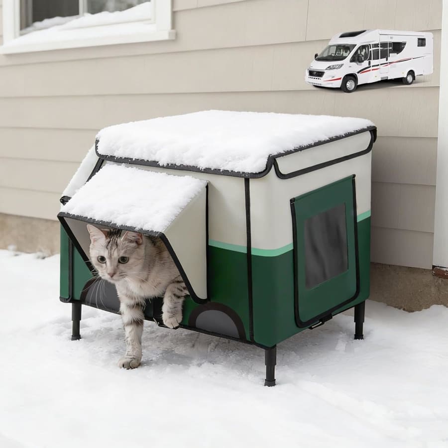 ClimbHope Weatherproof Heated Outdoor Cat House: $34.99 ClimbHope Weatherproof Heated Outdoor Cat House: $34.99
