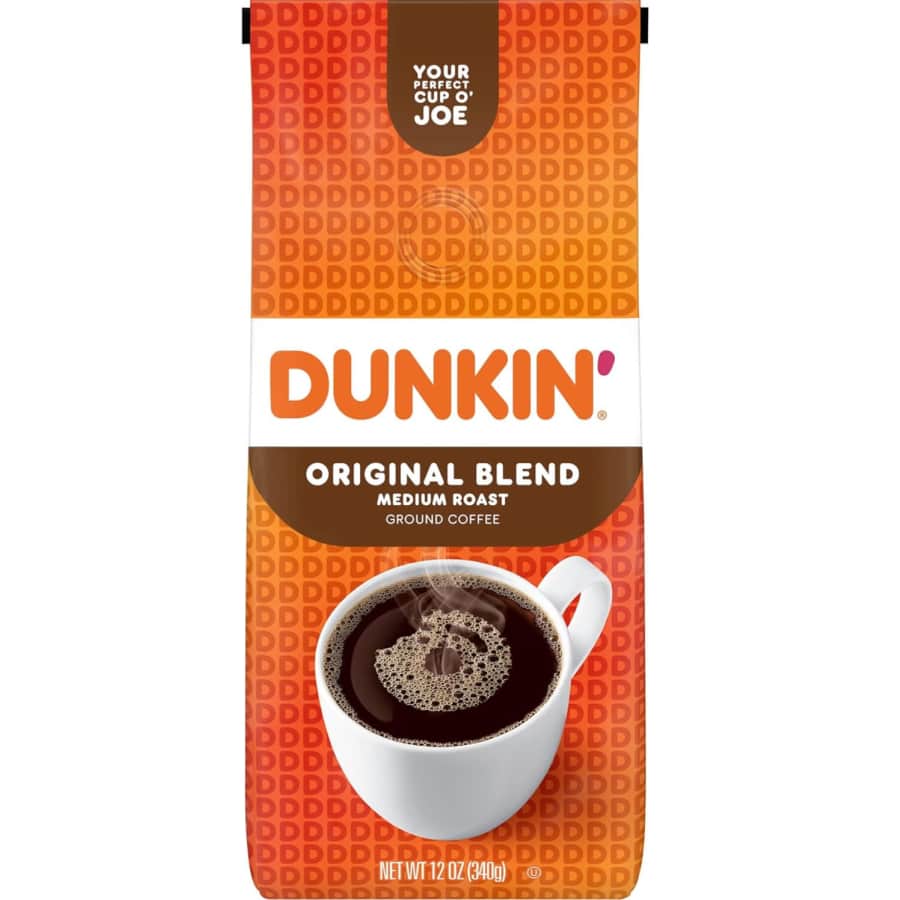 Dunkin' Original Blend Medium Roast Ground Coffee 12-oz. Bag: $4.65 via Sub & Save Dunkin' Original Blend Medium Roast Ground Coffee 12-oz. Bag: $4.65 via Sub & Save