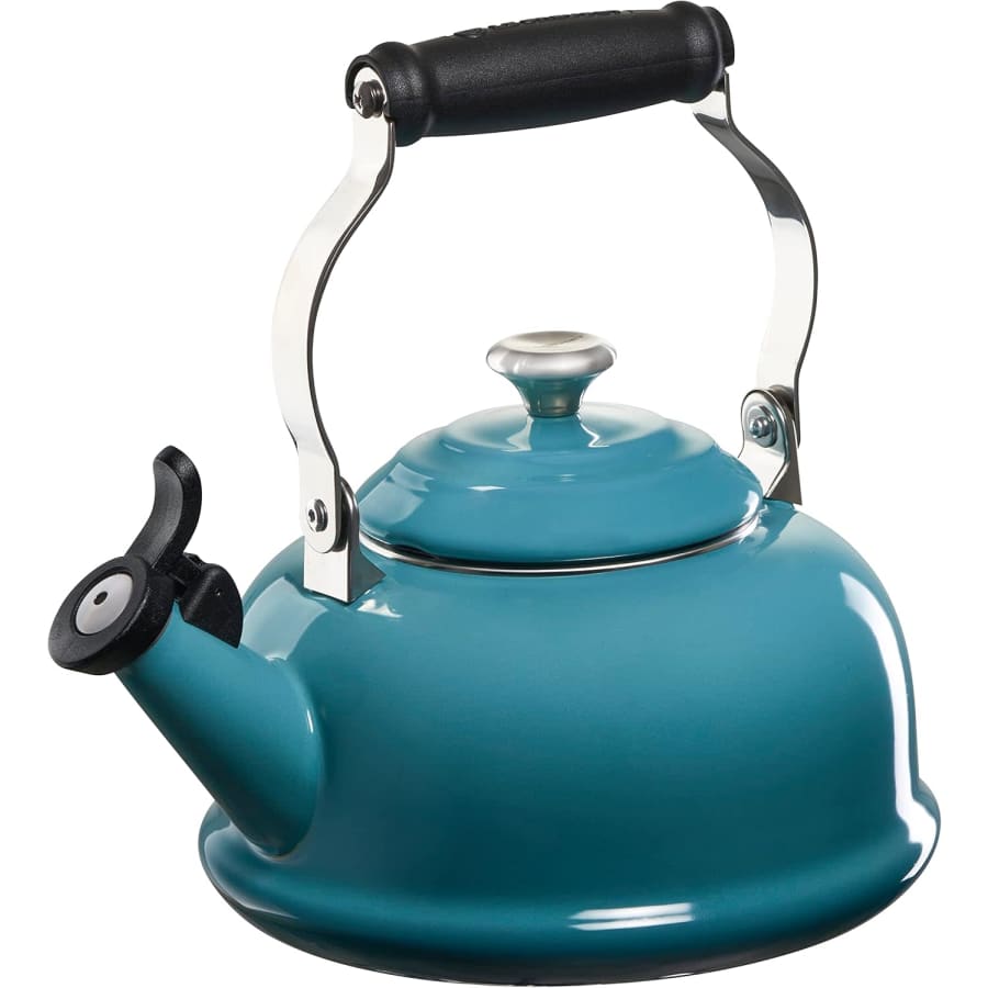 Le Creuset 1.7-Quart Enamel On Steel Whistling Tea Kettle: $92 Le Creuset 1.7-Quart Enamel On Steel Whistling Tea Kettle: $92