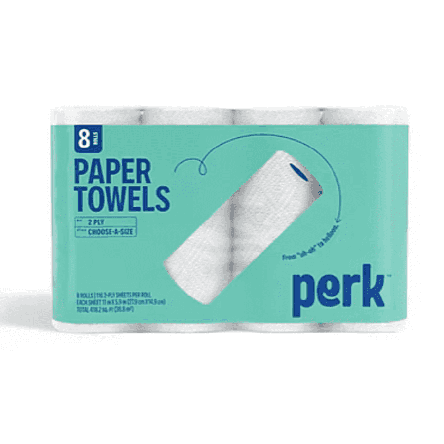 Perk Choose-A-Size 2-Ply 116-Sheet Paper Towel Roll 8-Pack: $9.29