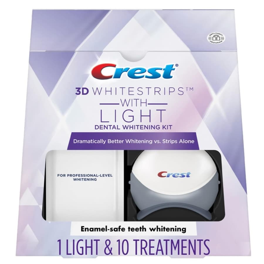 Crest 3D Whitestrips 10-Treatment Whitening Kit w/ Light: $38 Crest 3D Whitestrips 10-Treatment Whitening Kit w/ Light: $38