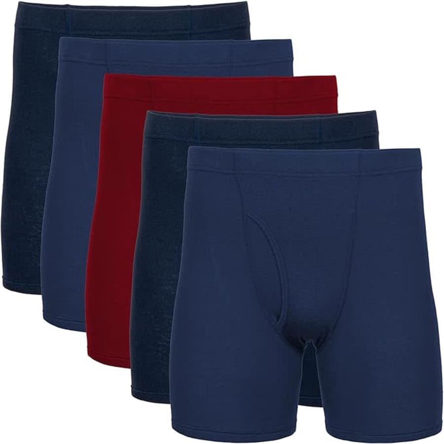 Gildan Men's Covered Waistband Boxer Briefs 5-Pack: $14 Gildan Men's Covered Waistband Boxer Briefs 5-Pack: $14