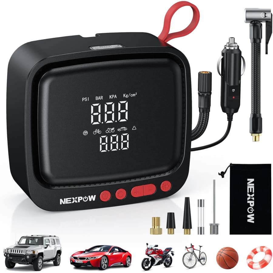 Nexpow Portable Tire Inflator: $10