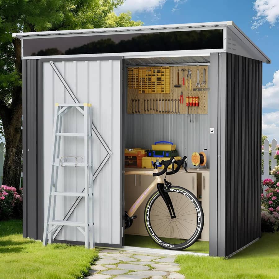 6x4-Foot Outdoor Storage Shed w/ Window: $160