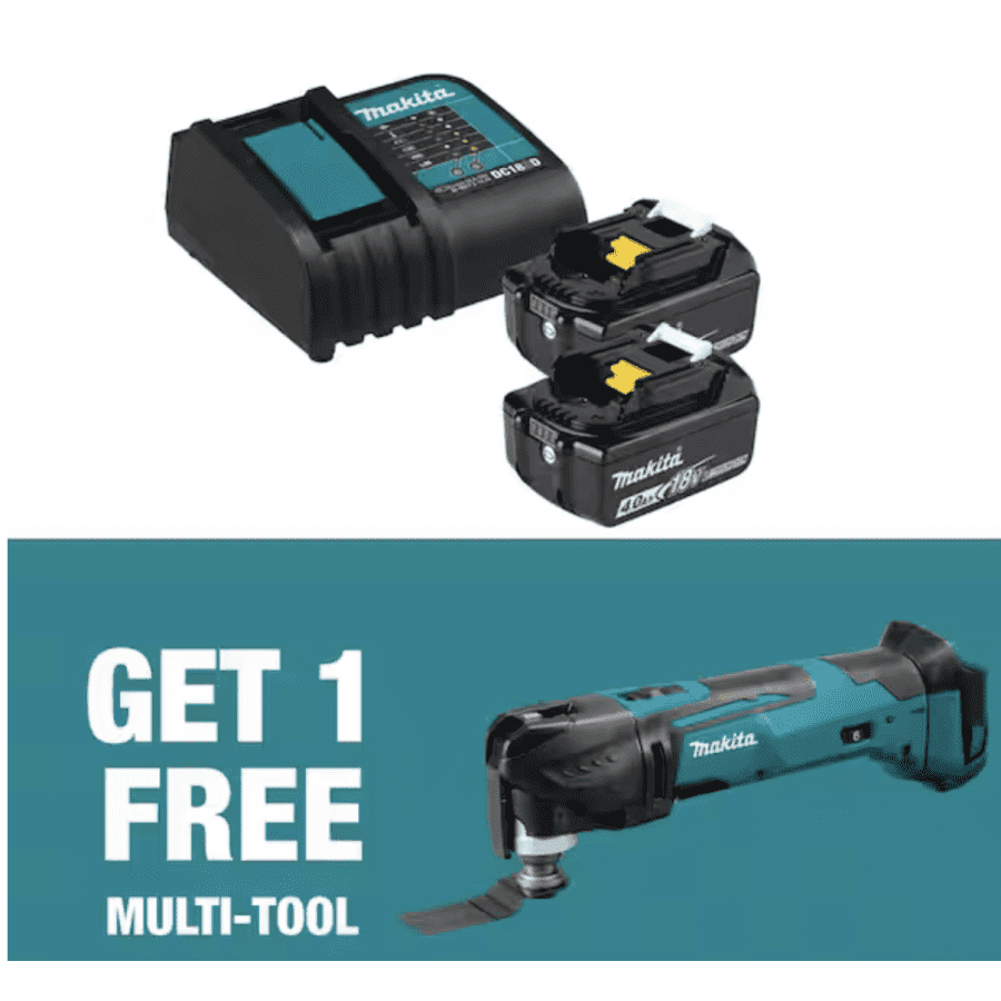 Makita 18V LXT Lithium-Ion Battery and Charger Starter Pack w/ 18V LXT Lithium-Ion Oscillating Multi-Tool: $199 Makita 18V LXT Lithium-Ion Battery and Charger Starter Pack w/ 18V LXT Lithium-Ion Oscillating Multi-Tool: $199