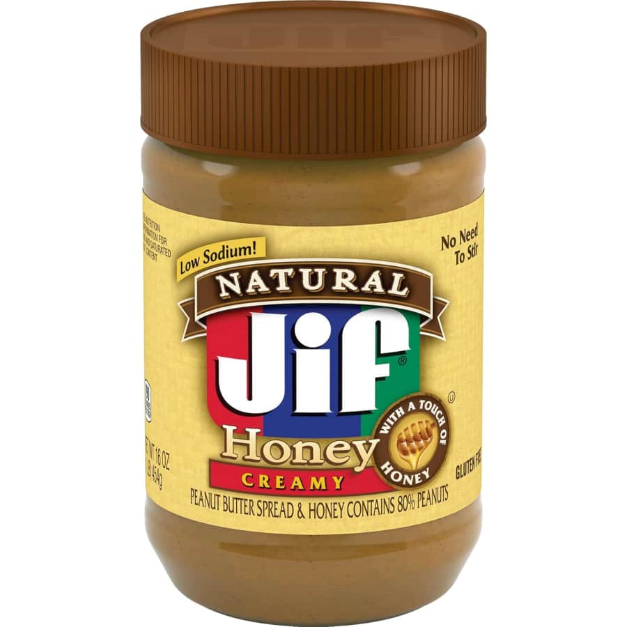 Jif Natural Creamy Peanut Butter Spread and Honey 16-oz. Jar: $2 via Sub. & Save Jif Natural Creamy Peanut Butter Spread and Honey 16-oz. Jar: $2 via Sub. & Save