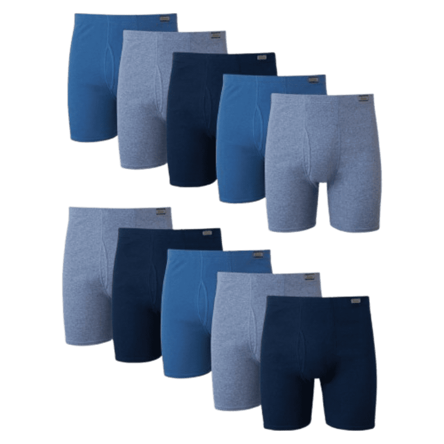 Hanes Men's ComfortSoft Waistband Moisture-Wicking Cotton Boxer Briefs 10-Pack: $24 Hanes Men's ComfortSoft Waistband Moisture-Wicking Cotton Boxer Briefs 10-Pack: $24