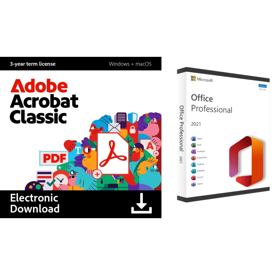 Adobe Acrobat Classic & Microsoft Office Professional Bundle: $90