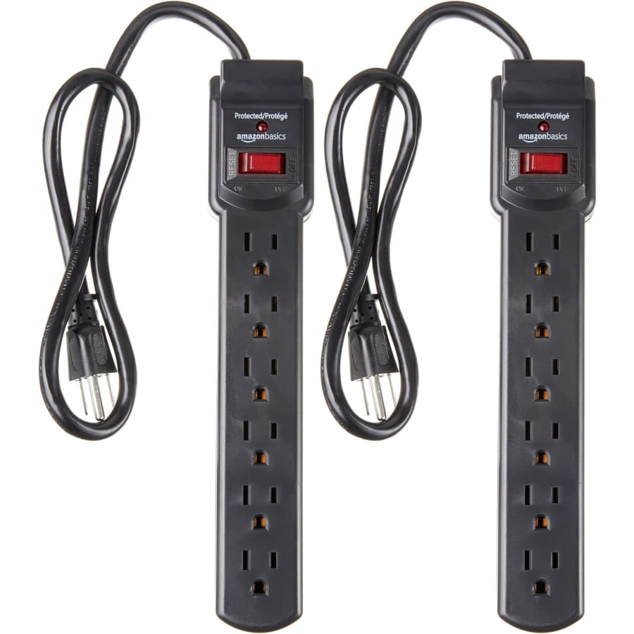 Amazon Basics 6-Outlet Surge Protector Power Strip 2-Pack: $8.19 Amazon Basics 6-Outlet Surge Protector Power Strip 2-Pack: $8.19
