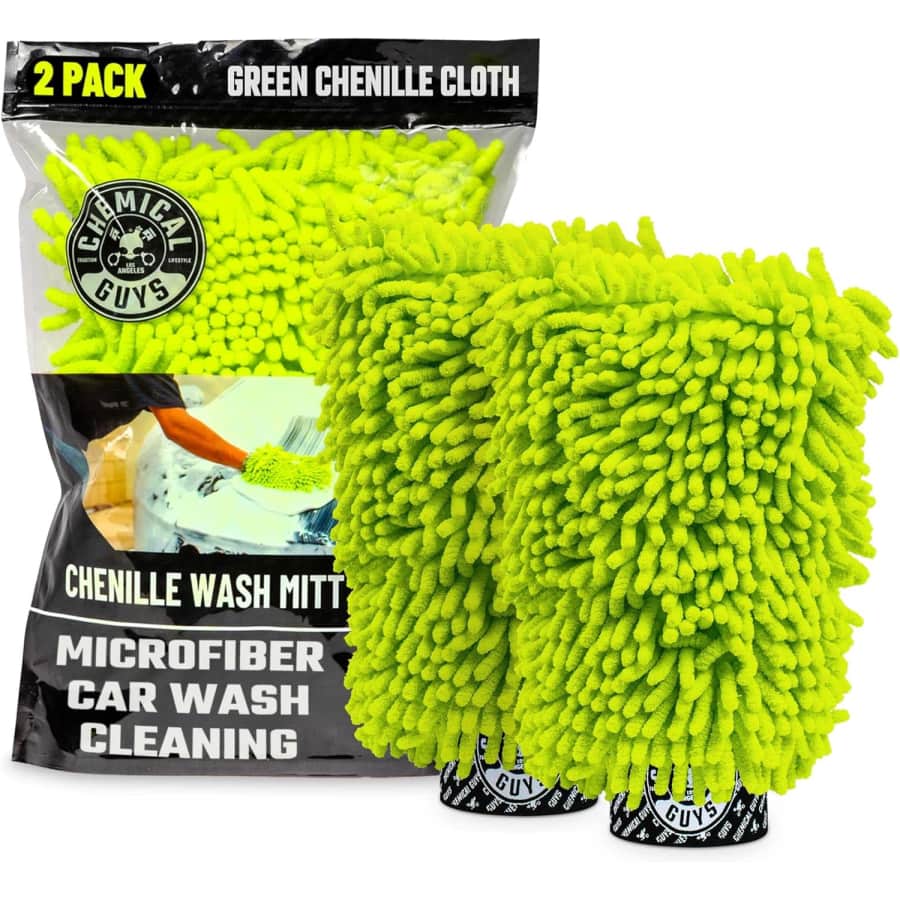 Chemical Guys Chenille Scratch-Free Microfiber Wash Mitt 2-Pack: $11 via Sub. & Save