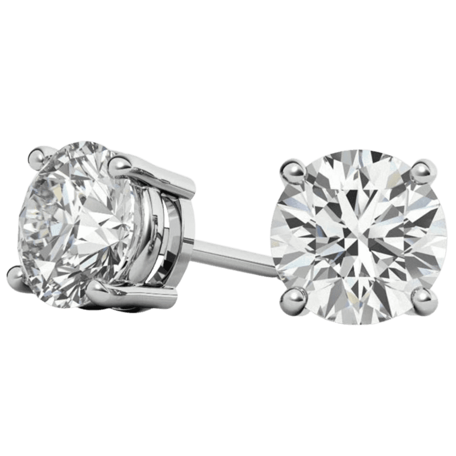 1-TCW Stud Earrings in 14K Gold: $300