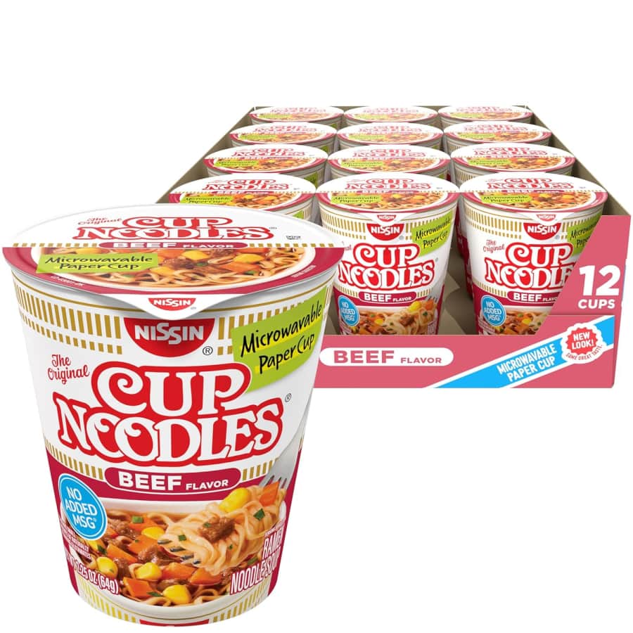 Nissin Cup Noodles Beef Flavor 12-Pack: $4.22 via Sub & Save Nissin Cup Noodles Beef Flavor 12-Pack: $4.22 via Sub & Save