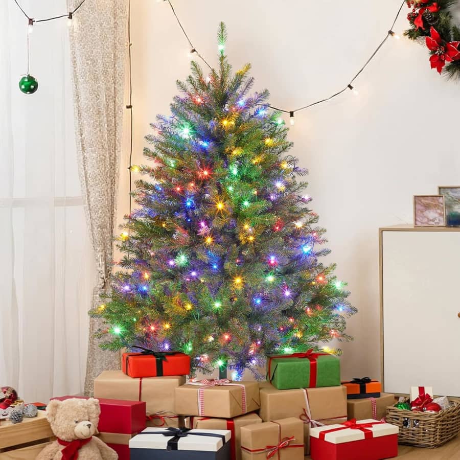 Garvee 4.5-Foot Pre-lit Artificial Christmas Tree: $48.74