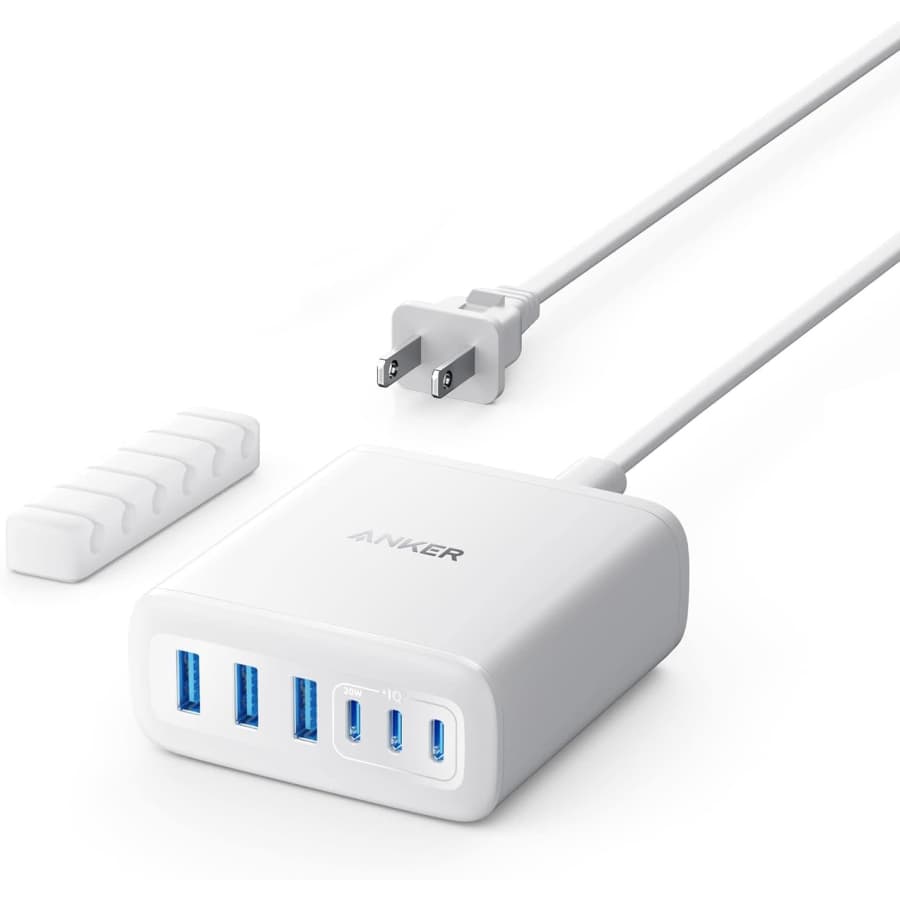 Anker 112W Max 6-Port USB Desktop Charging Station w/ Cord Organizer: $27.99