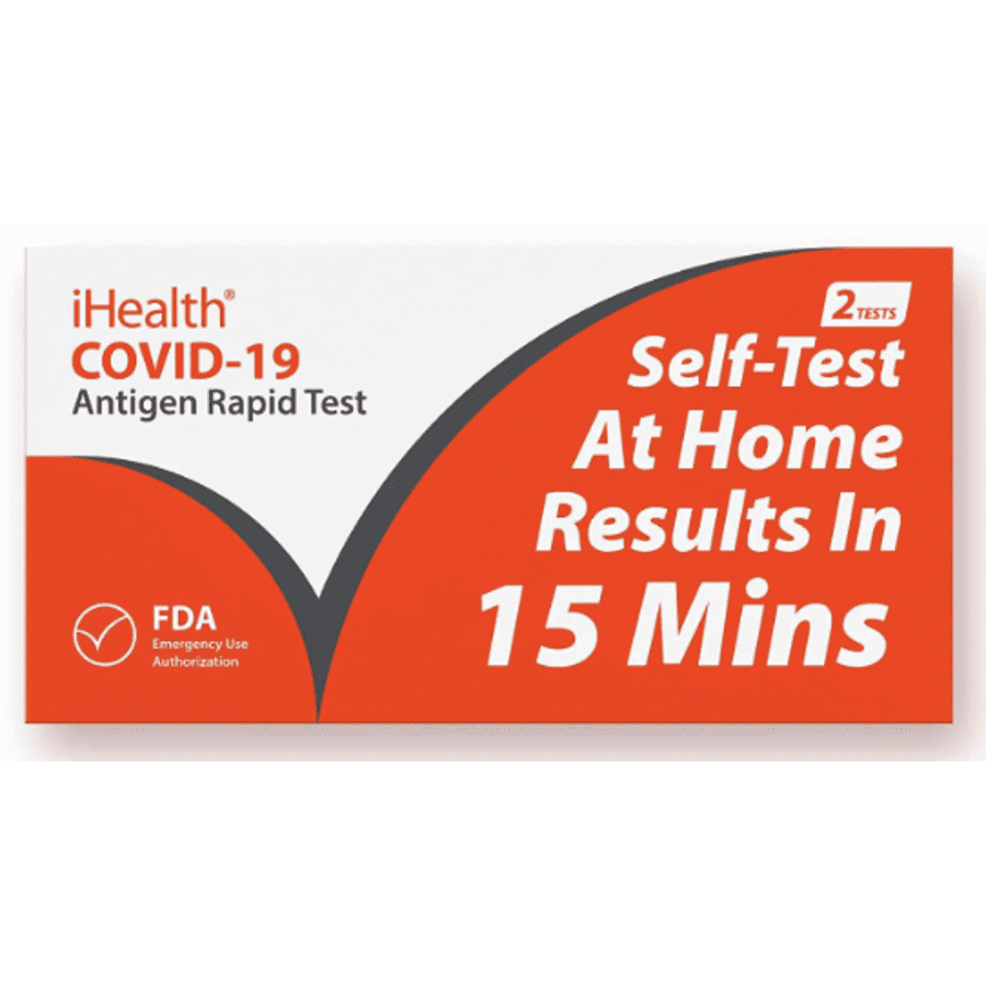 iHealth COVID-19 Antigen Rapid Home Self-Test Kit 2-Pack: $16
