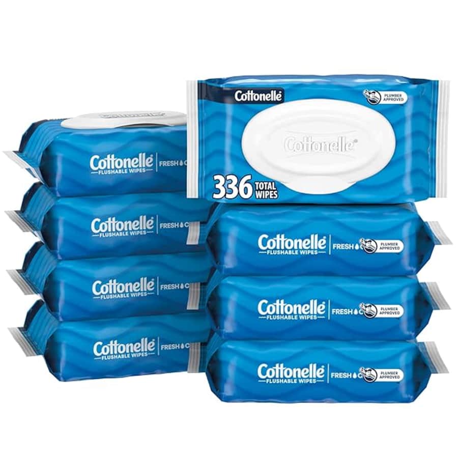 Cottonelle Fresh Feel Flushable Wet Wipes 336ct: $12 via Sub. & Save Cottonelle Fresh Feel Flushable Wet Wipes 336ct: $12 via Sub. & Save