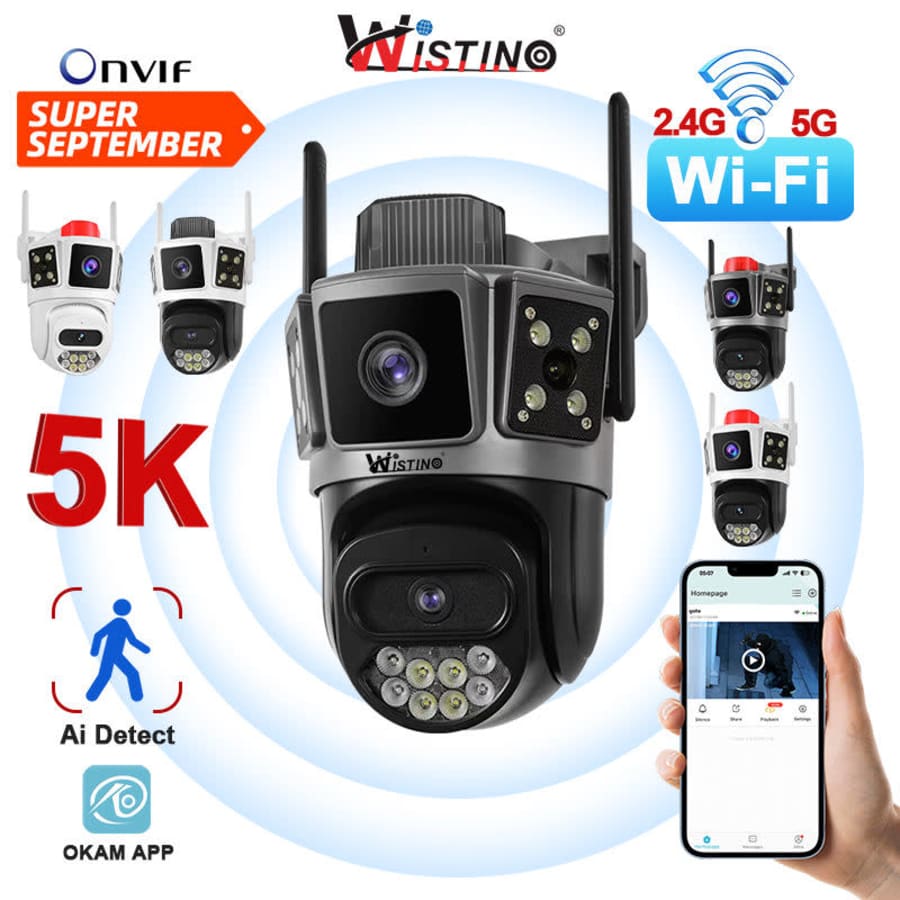 Wistino 10MP 5G Dual Lens Outdoor WiFi Security Camera: $17.31 Wistino 10MP 5G Dual Lens Outdoor WiFi Security Camera: $17.31